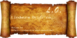 Lindwurm Oriána névjegykártya